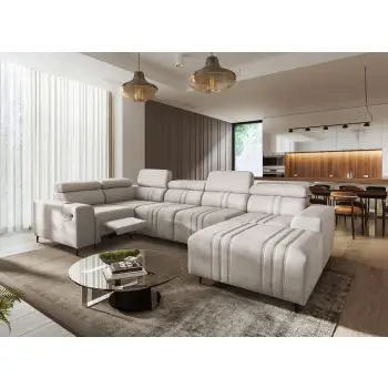 Narożnik tapicerowany PORTO IV MIX 202x340x183 z podnóżkiem