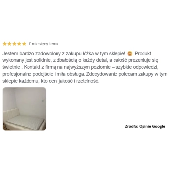 zdjęcie opinia google 5/5 gwiazdek Silk Meble silkmeble
