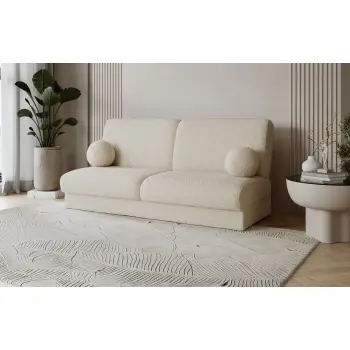 Wersalka rozkładana dwuosobowa SALIA 190 cm w tkaninie typu boucle "barankowej"