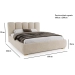 Łóżko tapicerowane SELIA 160x200 w tkaninie typu boucle 